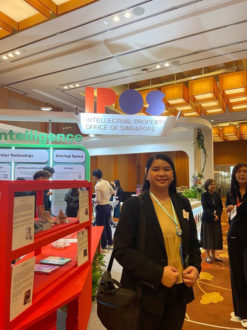 Brealant team member at an intellectual property conference exhibition