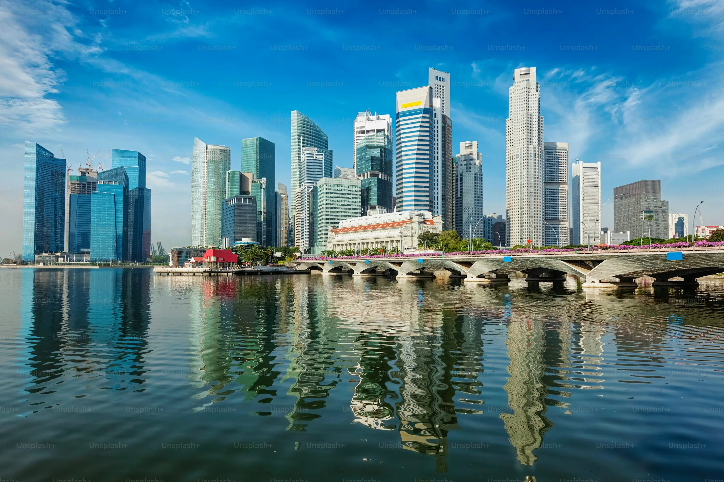 Singapore Marina Bay skyline reflected in the water – Trademark registration in Singapore